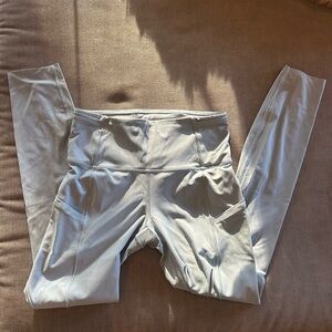 Lululemon leggings, light blue gray